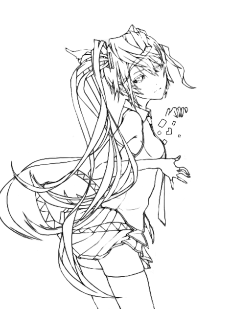 (初音ミク)線画