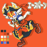 【ドット絵】エースバーン(船長スタイル)