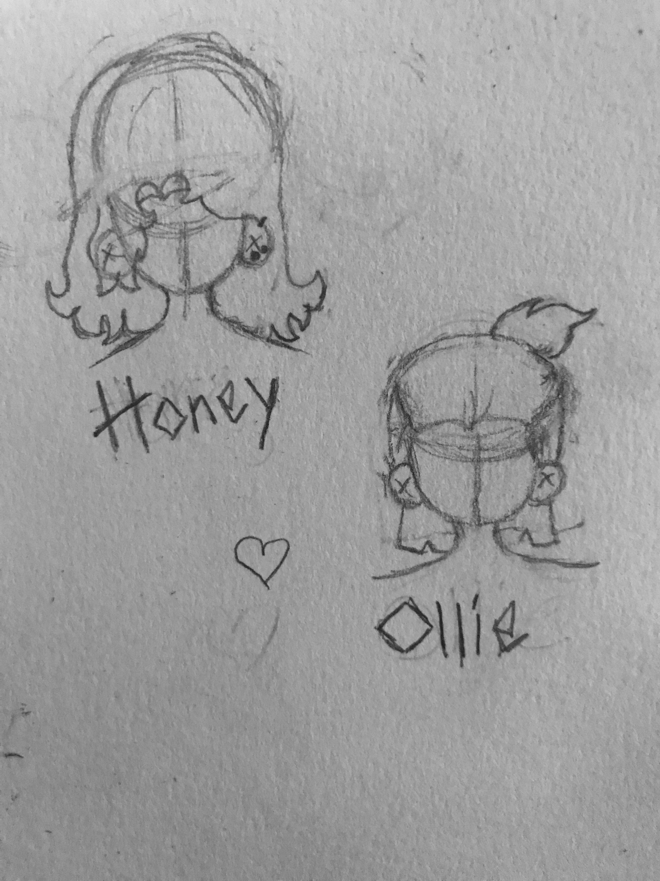 Honey and Ollie rough draft - ibisPaint