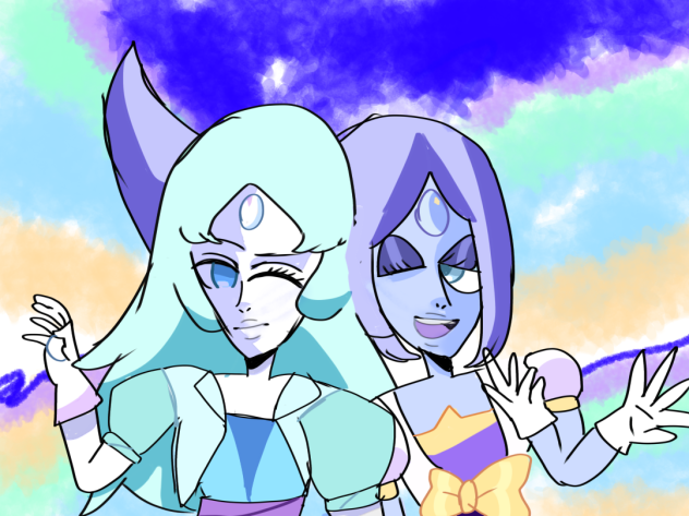 Old moonstone with new moonstone
