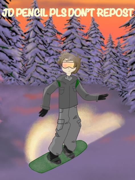 Bro snowboarding