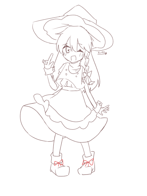 ロリ魔理沙　線画