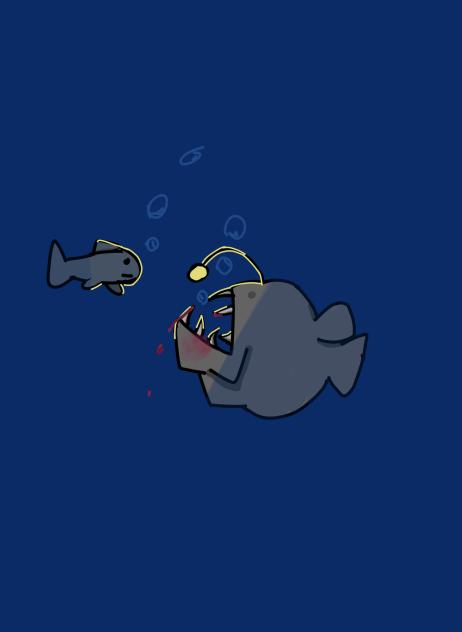 An angler fish cuz of spooky month