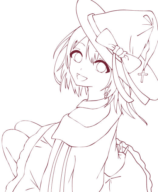 魔法使い☆（線画）