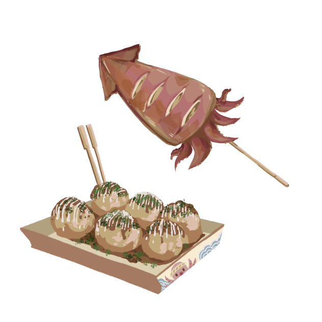 takoyaki and ikayaki