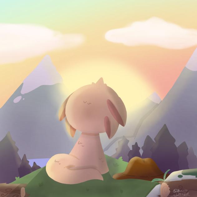 Tunner watches the sunset… 🥹