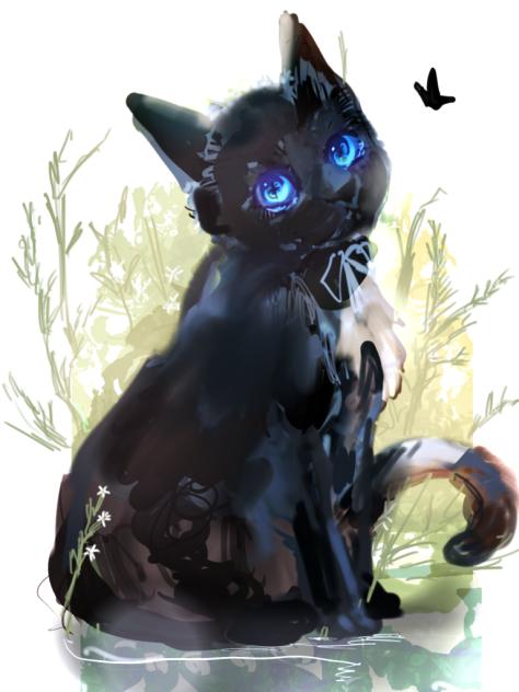 Art of black cat