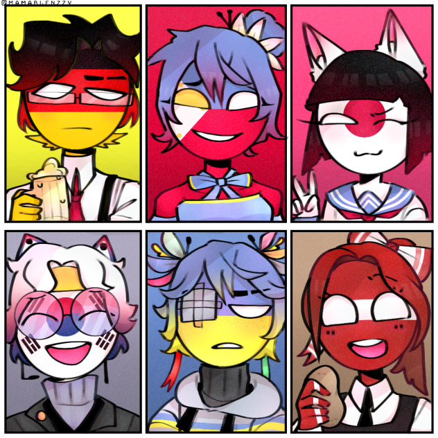 Random Countryhumans Characters #2