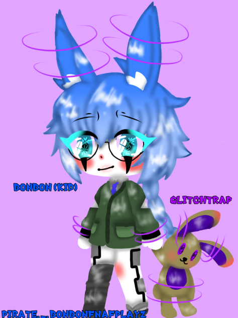 kid bonbon and the glitchtrap plush