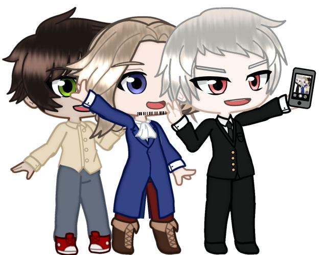 Bad Touch Trio taking selfie