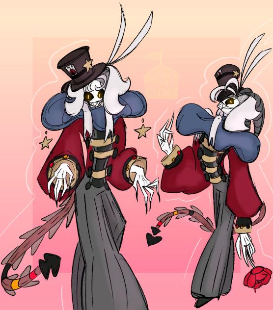 Pierrot cosplaying as my sona lol ❤️🖤❤️🖤