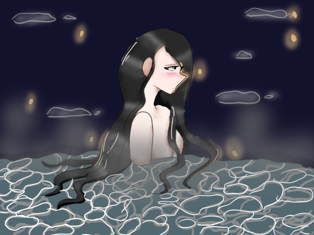 Late night swim