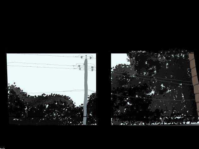 view from my bed (while it was raining)