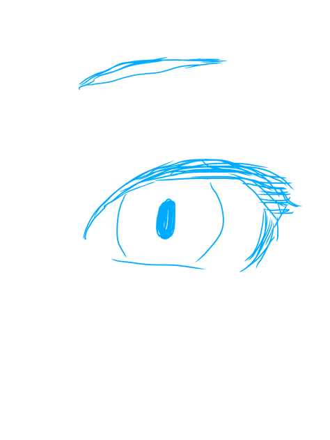 目を描く練習