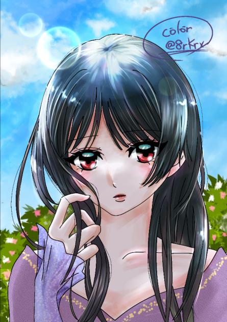 佇む少女(@れも)