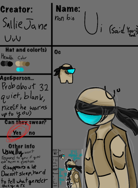 Character sheet
