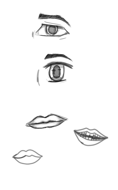 Teste olhos e boca - ibisPaint