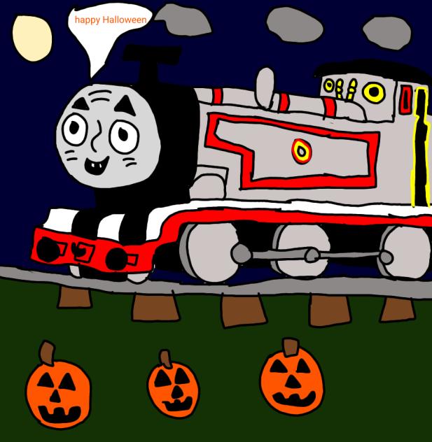 Timothy the train happy Halloween