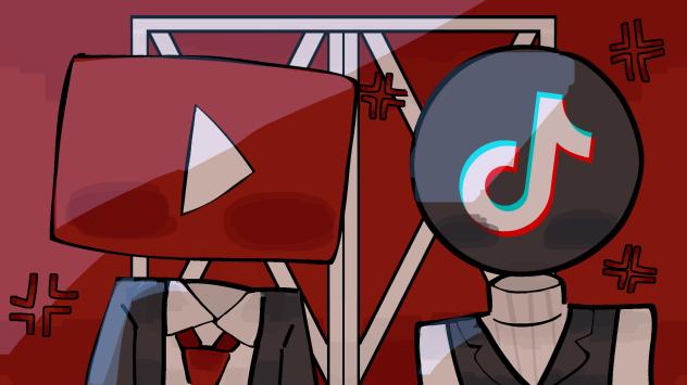 YouTube arguing with Tiktok 😞😞🐮🐄