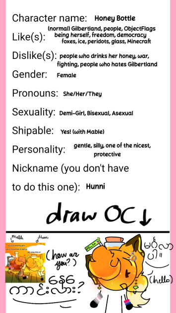 Hunni (ဟွန်နီ) - Character Sheet!