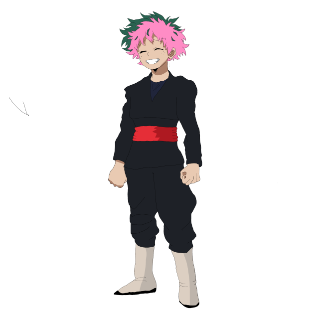 Deku’s  goku black costume