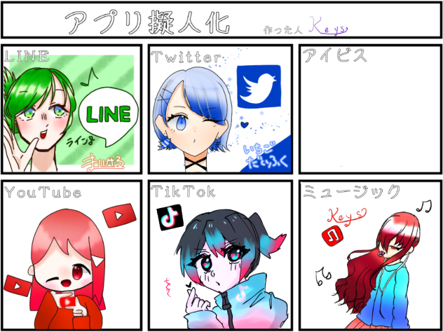 アプリ擬人化合作