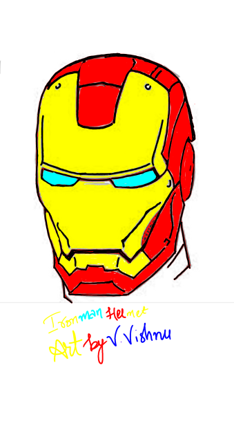 Iron man Helmet Perfect Drawing