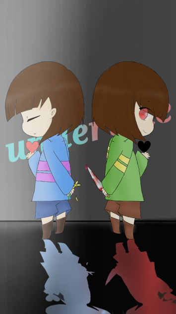 frisk and chara - ibisPaint