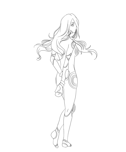 Shiro (Colouring page)