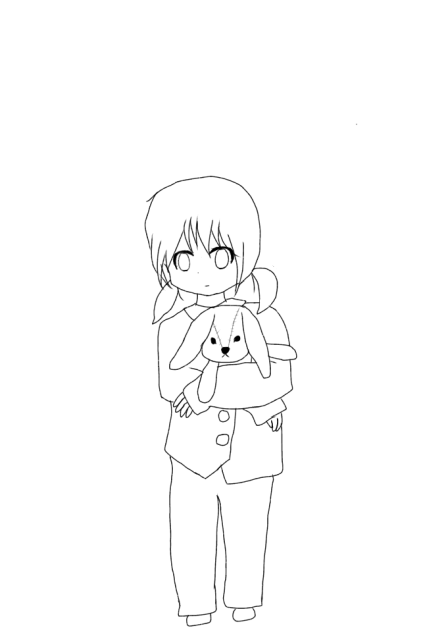 女の子 線画