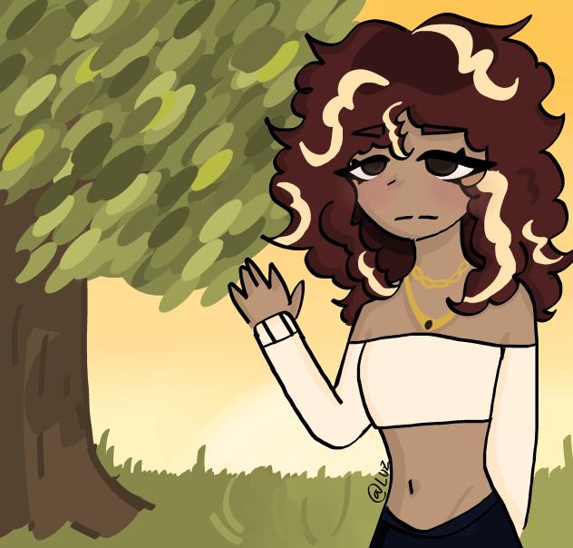 I draw my first background🌳