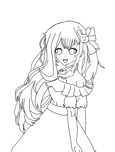 Ai Hoshino line drawing