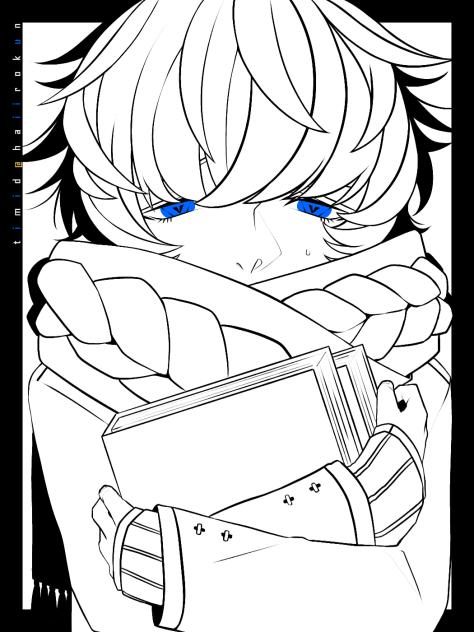 気弱（塗り絵）