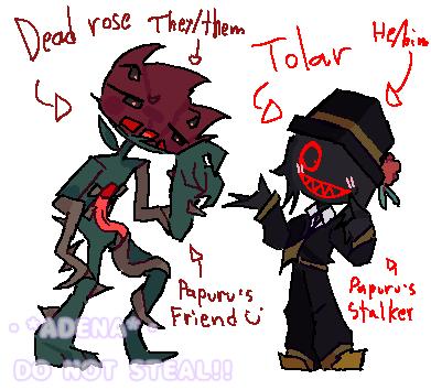 Dead Rose👁🥀 and Tolar🎩🌹∼ OC art