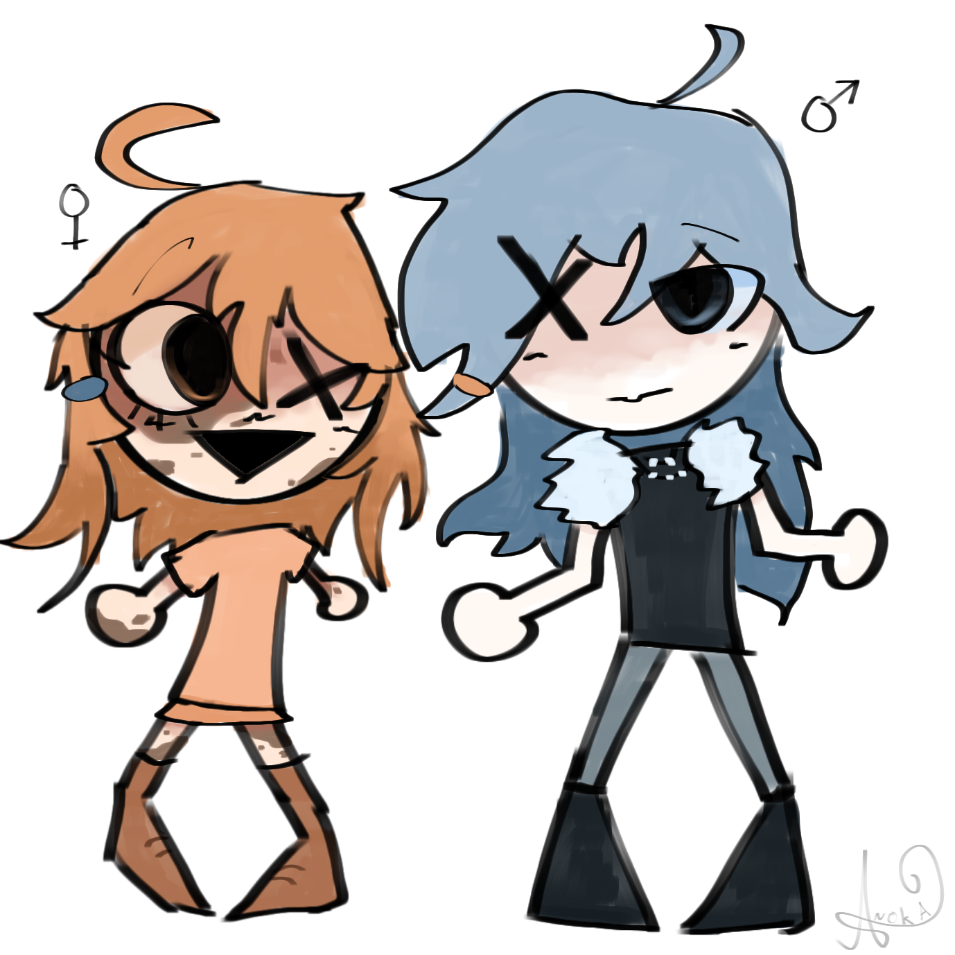 Sister and brother - ibisPaint