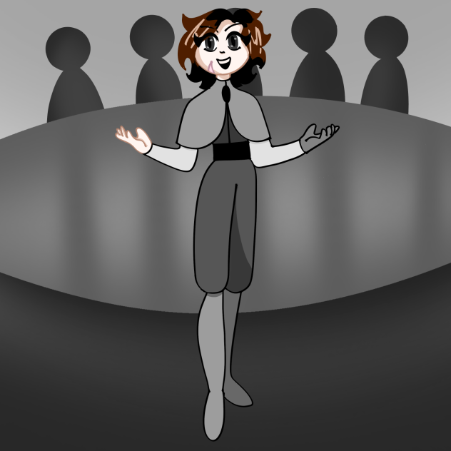 Lottie at a very important meeting