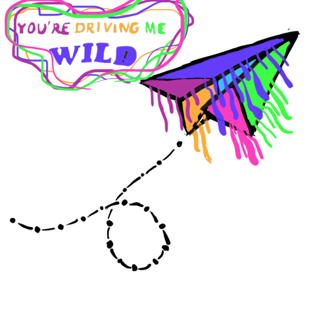 Colorful Paper Airplane - ibisPaint
