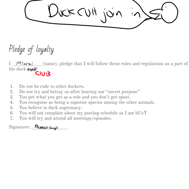 Join Duck Cul- Club!