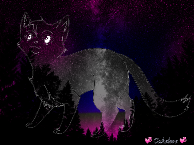 Kitten in the night - ibisPaint