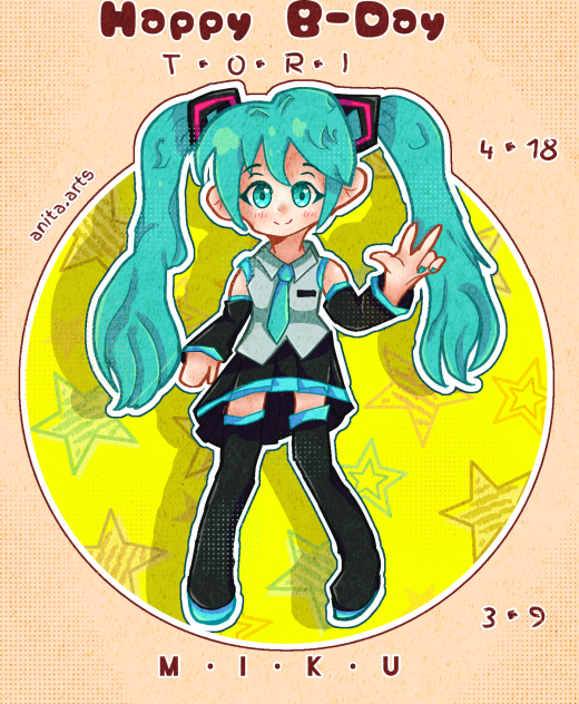 Hatsune Miku (Tori B-day present)