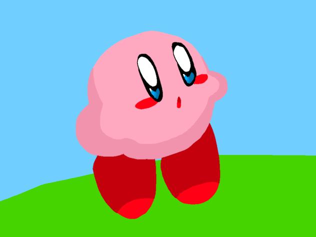 ゲームのシーンでありそうなカービィ