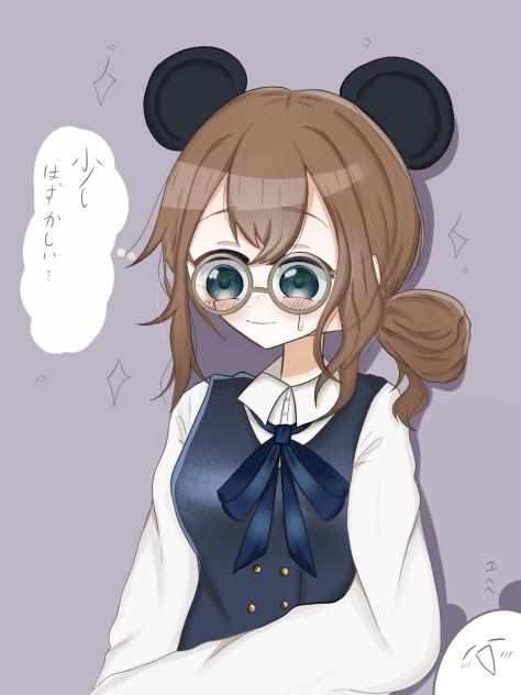 なほなほちゃんにパンダ耳を
