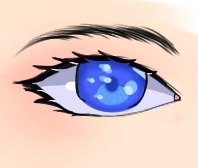 speedpaint of drawing eyes in Ibispaintx