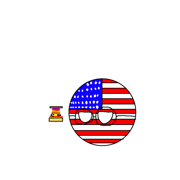 Usa with burger