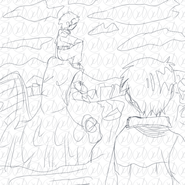 Shinji and kaworu sketch