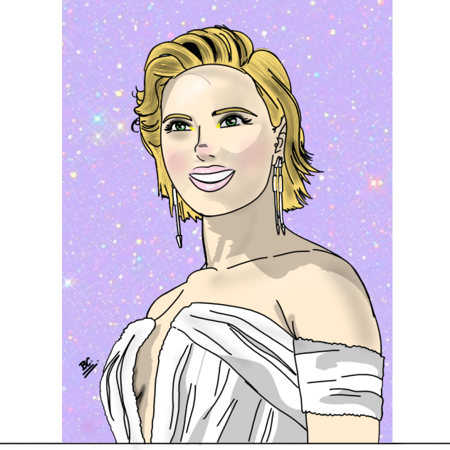 Scarlett Johansson. test cartoon