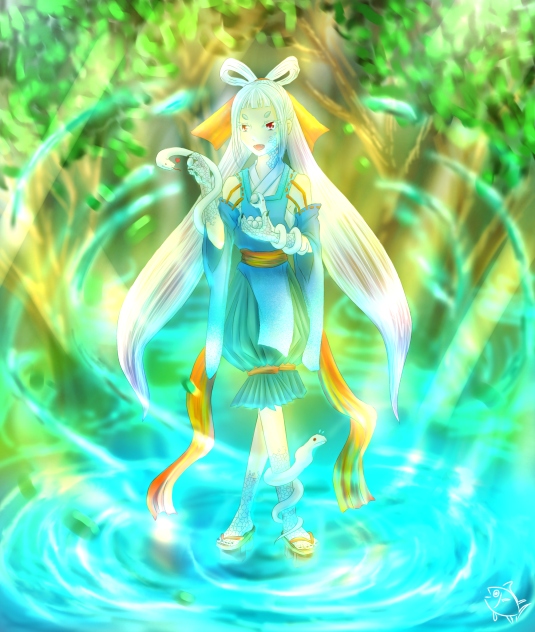 妖怪「水津琶大主（みつはのおおぬし）」