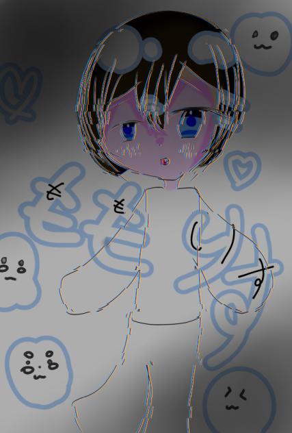 自分のことアニメっぽく描いた！