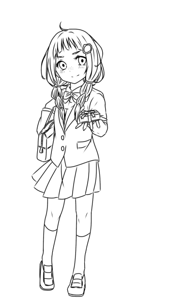 【線画】バレンタイン