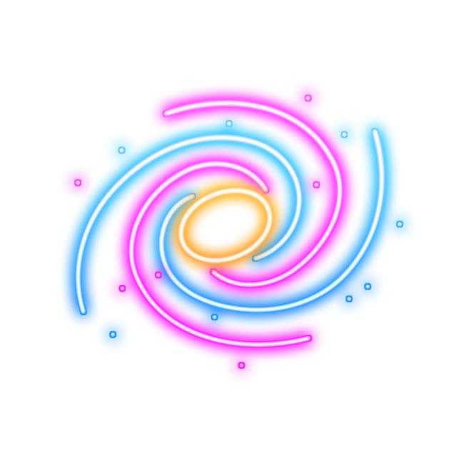 Galaxy neon icon